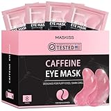 Maskiss Under Eye Patches (8 Pairs), Caffeine Eye Masks for Dark Circles Puffy Eyes Undereye Bags, Collagen Eye Patches for Wrinkles and Puffiness, Skin Care Gift for Her