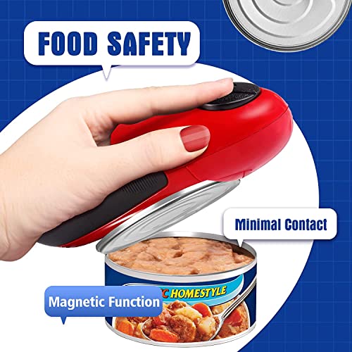 One-Touch Electric Can Opener, Automatic Can Opener Smooth Edge Food-Safe For Almost All Can Sizes, Battery Operated Electric Can Openers For Kitchen Best Kitchen Gadgets For Seniors And Arthritic #TOP5