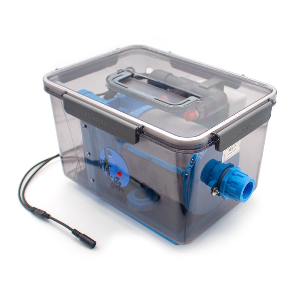 Filtro a Controlavaggio Automatico 110-220 V, Microfiltro a Tamburo Rotante per Laghetti e Acquari, Rete in Acciaio Inox a 200 Mesh