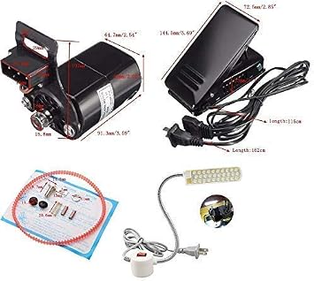 New Bee Butterfly Sewing Machine Negrita Garment/Upholstery Leather 15-91, Bed Size:14.5x7 Motor, Pedal & Light, Free Kit