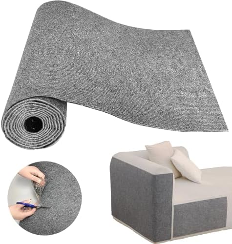 Cat Scratch Couch Furniture Protector, Adhesive Cat Scratch Pad Deterrent for Furniture, DIY Climbing Cat Scratcher Couch Protector from Cat Claws Scratching for Indoor (LightGrey,39.3x15.8In)