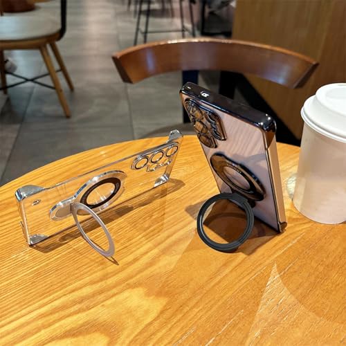 Support magnétique sans cadre Samsung S23 Ultra coque arrière acrylique transparent Sierra Blue
