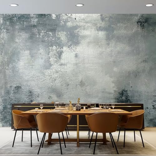 Murales para dormitorio que transforman paredes aburridas con textura gris retro 4