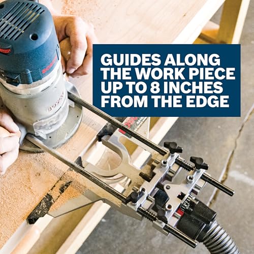 Bosch 1617EVSPK 12 Amp 2-1/4-Horsepower Plunge and Fixed Base Variable Speed Router with RA1054 Deluxe Router Edge Guide With Dust Extraction Hood & Vacuum Hose Adapter