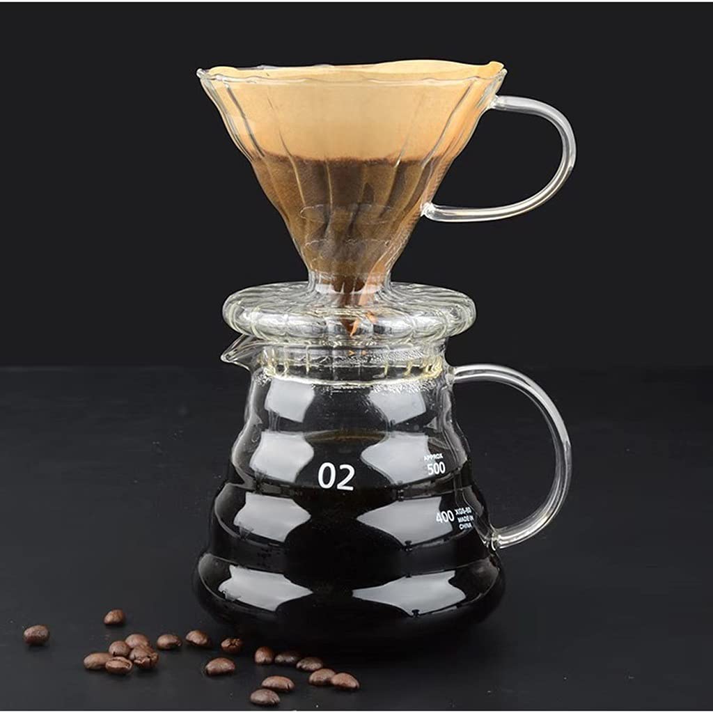 Filtro De Café Cafetera De Vidrio con Tapa Filtro Permanente Cafetera Géiser Gotero Hervidor De Goteo Espresso (Tamaño : 450ml) Needed
