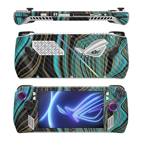 Image of MightySkins Carbon Fiber Skin Compatible with Asus ROG Ally - Blue Canyon | Protective, Durable Textured Carbon Fiber Finish | Easy to Apply