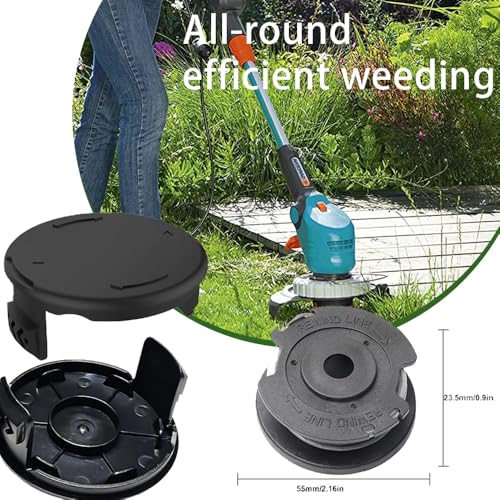 Carretes para cortadora de césped con hilo autorregulable y tapa protectora Bosch 18v 3