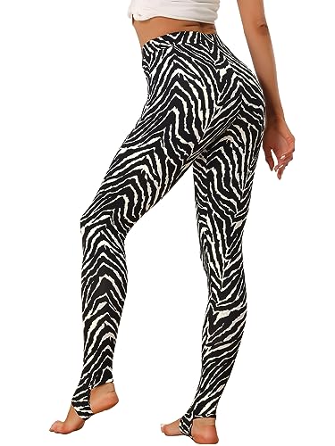 Legging arc-en-ciel imprimé taille haute pour femme XS - Allegra K