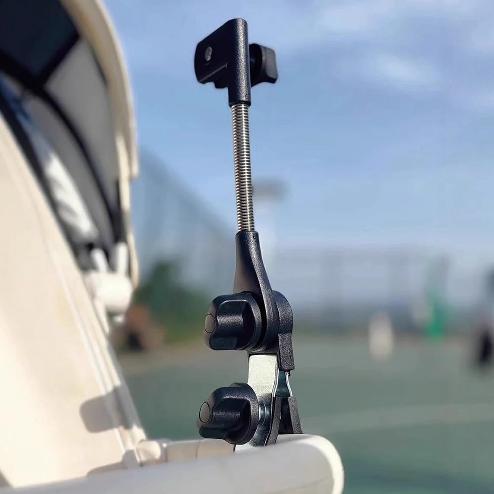Verstellbarer Regenschirmhalter für Rollator & Rollstuhl Zubehör,Universeller Schirmhalter für Gehhilfe, Kinderwagen, Strandkorb,Praktisches Regenschirm-Zubehör mit Robuster Halterung