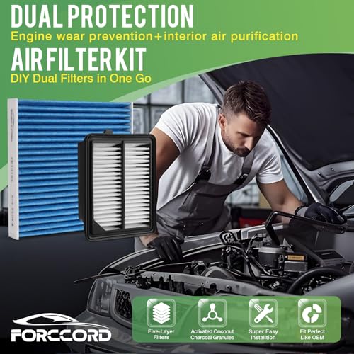 Image of Cabin & Engine Air Filter Fit for (Not for Turbo Gas, Not for 1.5L /2.4L /3.5L!) Honda Accord 2.0L Hybrid 2014-2015 2017-2022 Air Filter Replace#CF10134 CA11399 Car Accessories
