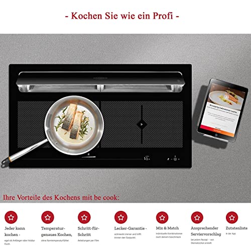 Oranier Backofen-Set autark Flächeninduktionskochfeld KFL 2094 bc Abluft Abzug & Pyrolyse Einbaubackofen EBP 9881 & Grillplatte – Bild 8
