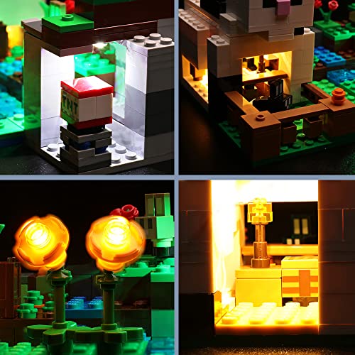 BrickBling Light Kit for Lego Minecraft Rabbit Ranch 21181, Rabbit Ranch LED Lighting Compatible with Lego 21181(Only Lights, No Lego Set)