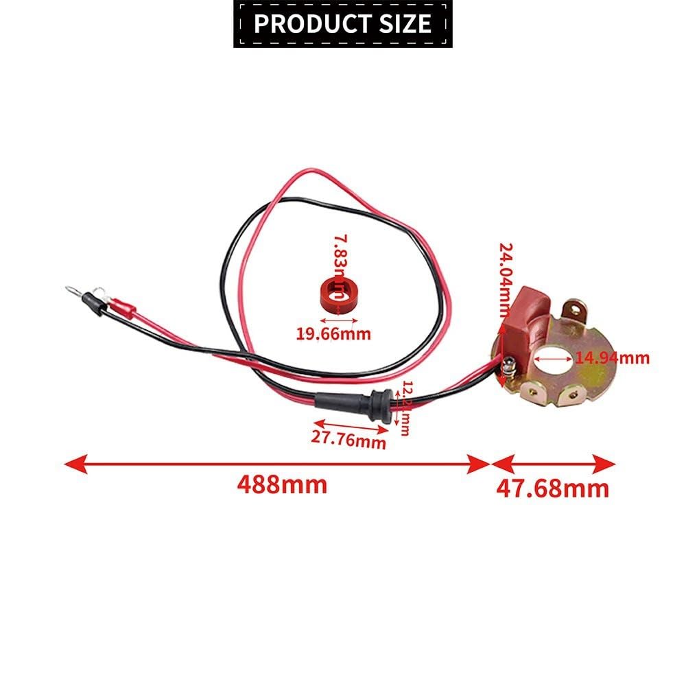 Distributor Adatto per Fiat 500 126 FSO 126P 600 e FSO 126P Kit di accensione Elettronica distributore a 2 cilindri Distributore Elettronico