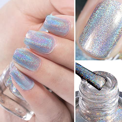 Freeorr Glitter Laser Nagellack, Shining Glitter Nail Art Langlebige Holographic Nagellack 7 ML-LS01 – Bild 7