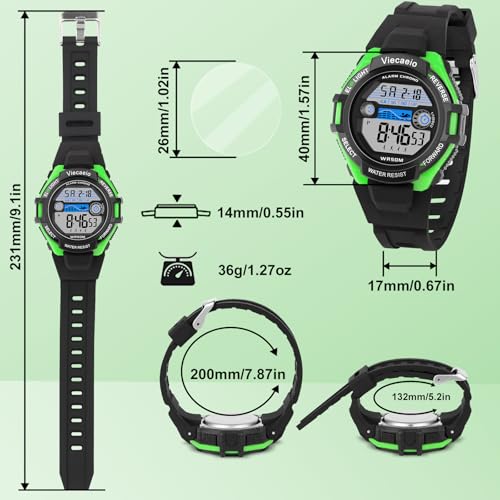 kids digital watch for boys girls waterproof led colorful lights sports watch suitable for 5-17 years old teenagers with gift box