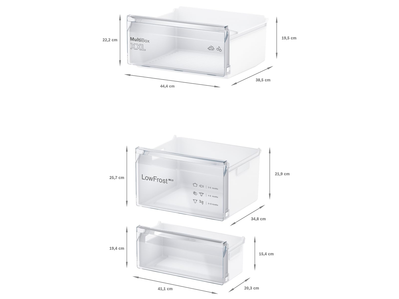 Bosch Serie 2 Kühl-Gefrier-Kombination 177.2 x 54.1 cm LowFrost KIV87NSE0 | Made in Germany, weniger Eisbildung, MultiBox XXL Schublade für Obst, BigBox Gefrierschublade, LED-Beleuchtung