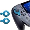 2 Piezas de Protector Anti-Drift para Joystick, Retenedor de Palanca para Rog Xbox Ally/Ally X, Seguros de Palanca, Abrazaderas Estabilizadoras, Soporte con Tapas para Joystick, Anillo Fijador (Azul Fluorescente) 2