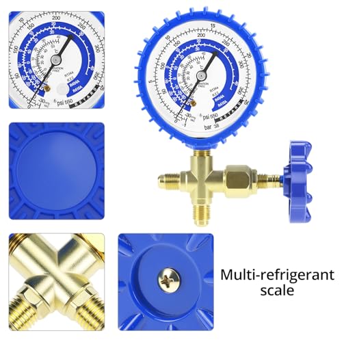 Kit de recarga QWORK con manguera y manómetro miniatura 4