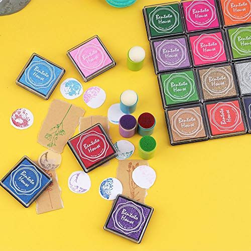image for Dizdkizd Finger Craft Ink Pads, 20 Colors Craft Ink Pads for Rubber St