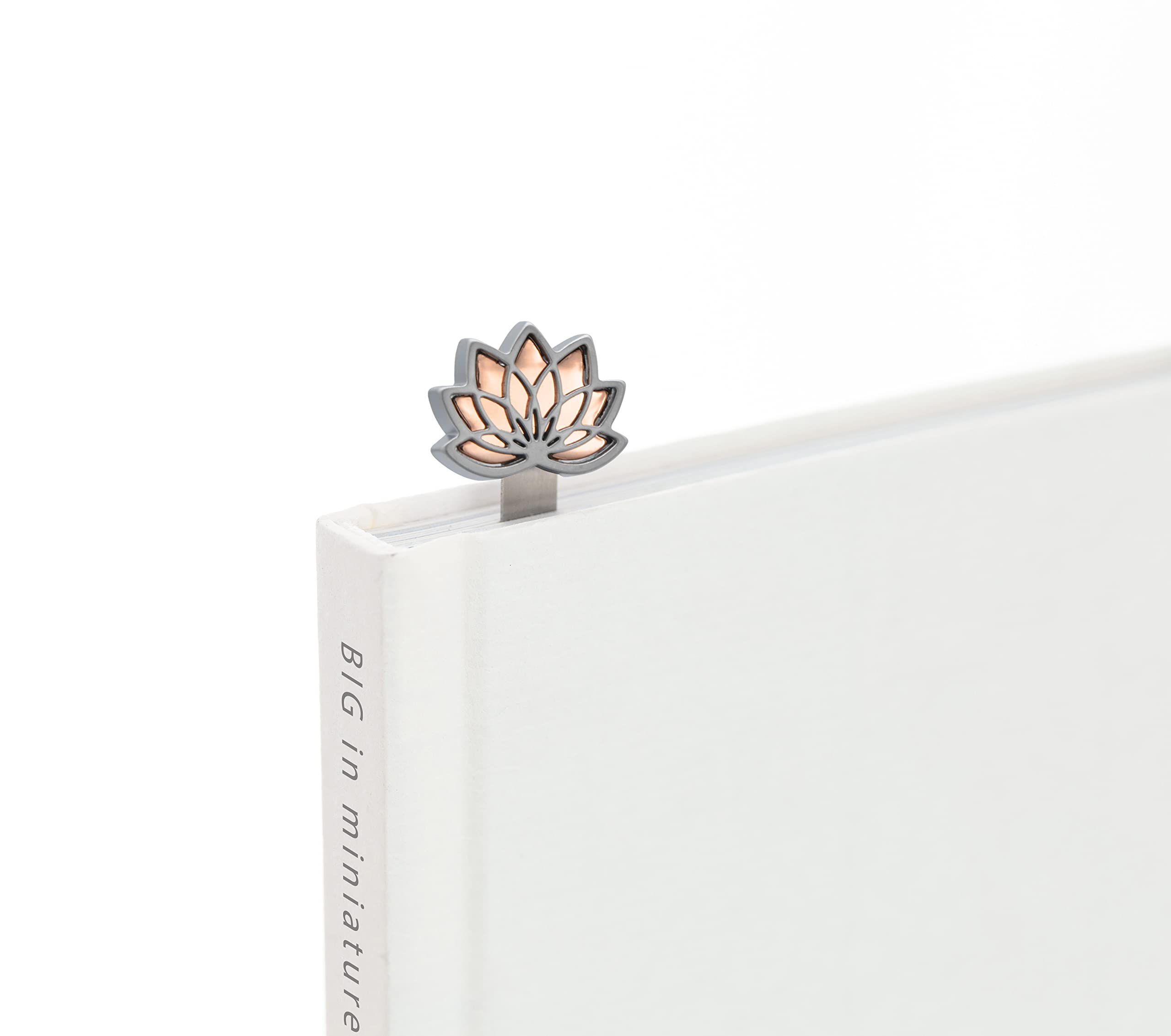 Metalmorphose Zinc Alloy Lotus Flower Design Stationery Bookmark