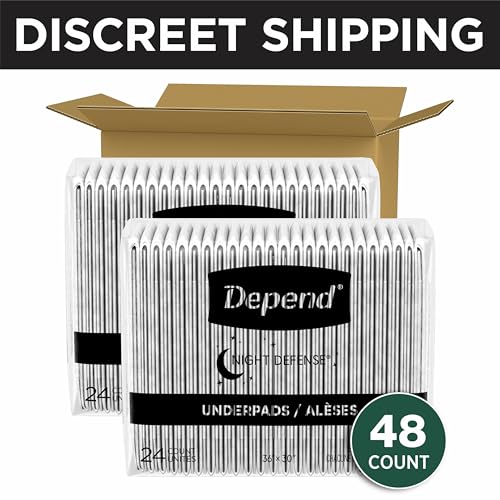 Image of Depend Underpads XL, Disposable Incontinence Bed Pads, 36 inch x 30 inch, 48 Count