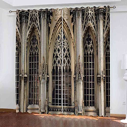 Rideau chambre occultant 300x270 d'époque 3D à oeillets