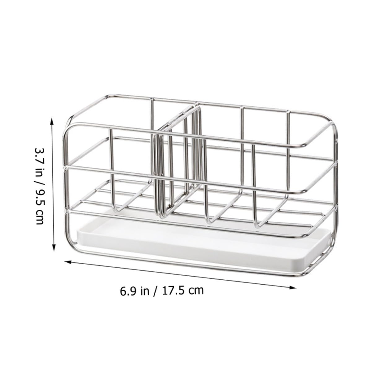 TOYANDONA Soporte de Esponja de Cocina de Acero Inoxidable Organizador de Utensilios de Limpieza con Drenaje para Fregadero Resistente y Compacto para Almacenamiento de Paños y Cepillos