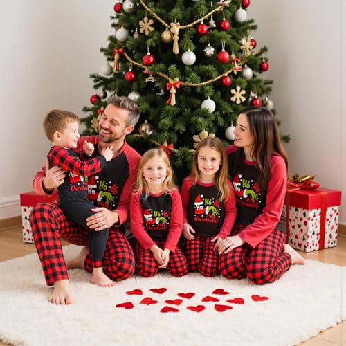 Manooby Christmas Pajamas for Family,Christmas Pajamas Matching Sets,Xmas Pjs for Men (S,PJs- 01)3