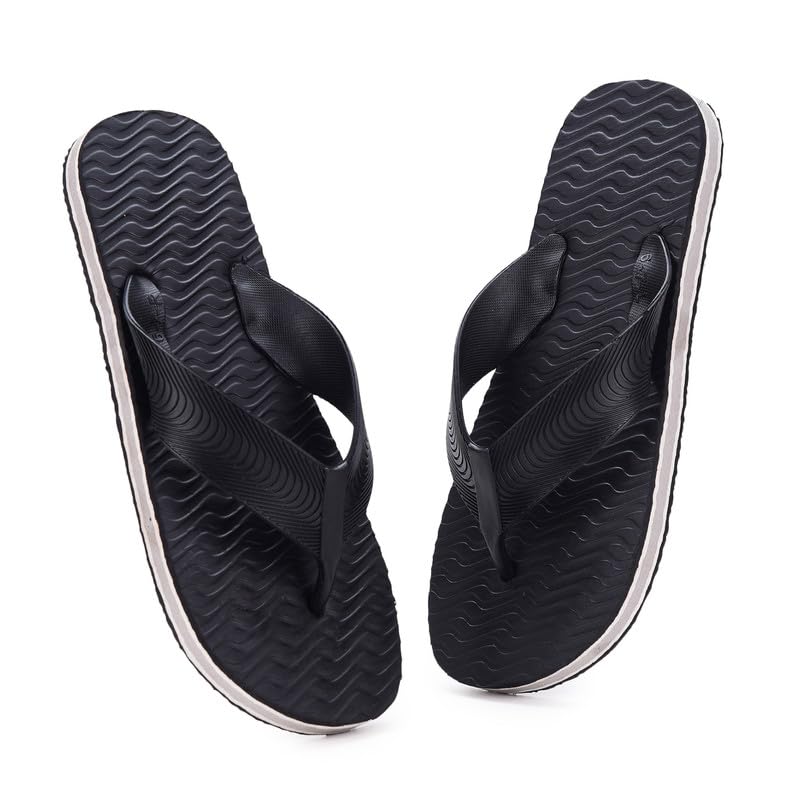 Image of Men's Hawaii Slippers Lightweight Comfortable Flip Flops for Men Soft Casual Bathroom Beach Outdoor Footwear Gents Slipper