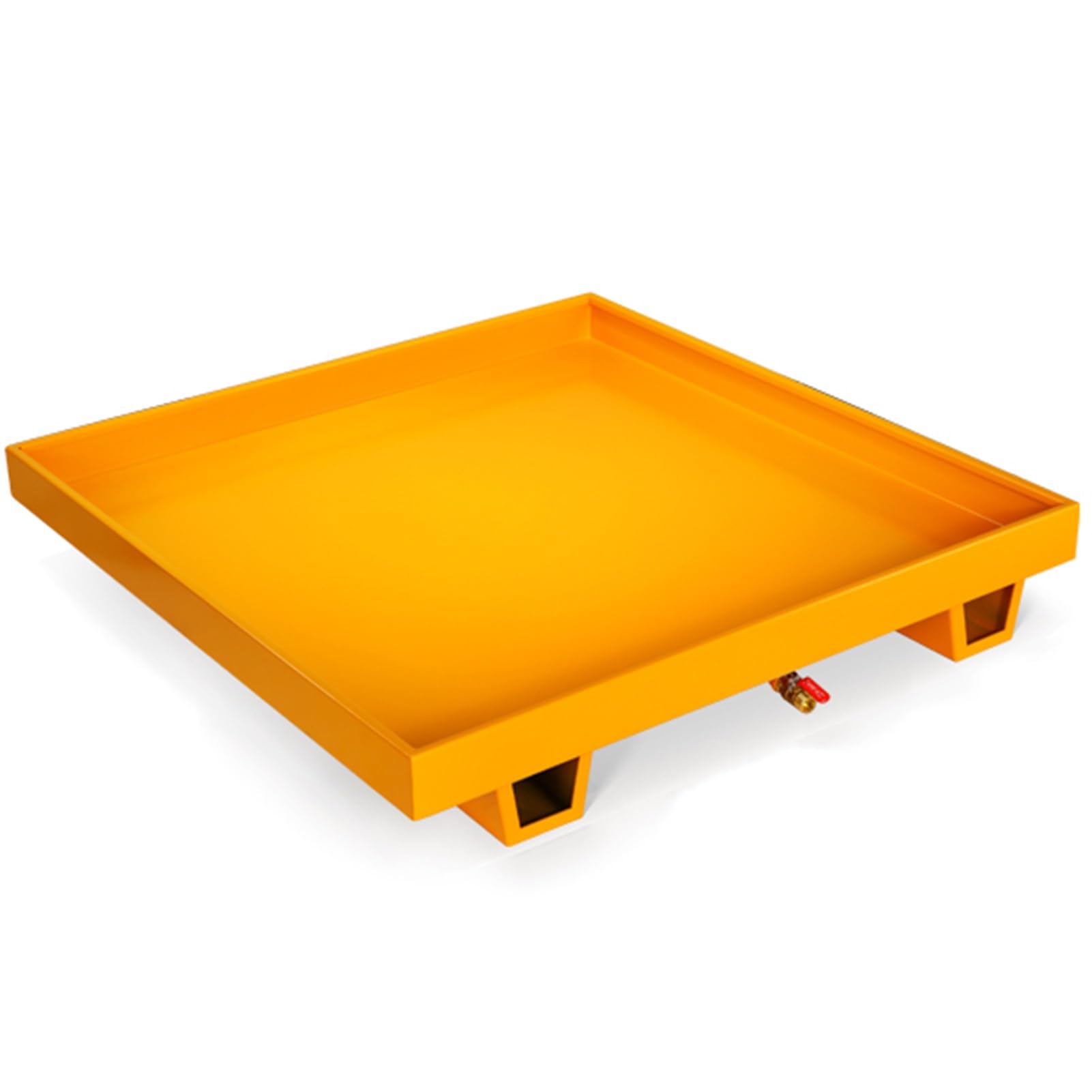Piattaforma di contenimento resistente, piattaforma di contenimento delle fuoriuscite in metallo con uscita di scarico, vassoio di contenimento, grande piattaforma antiscivolo pallet per garage
