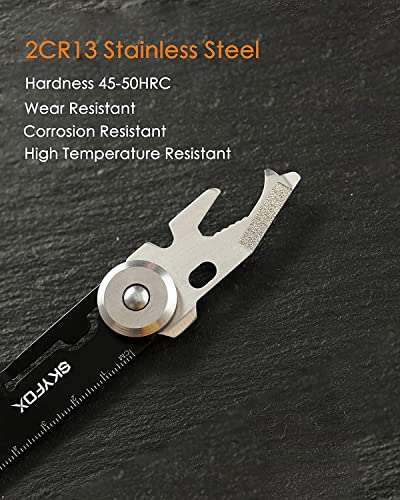 EDC Multitools Crbiner Clip Keychin, 10 em 1 Multi-Function Mini Bottle Opener, Wrench Screw Driver
