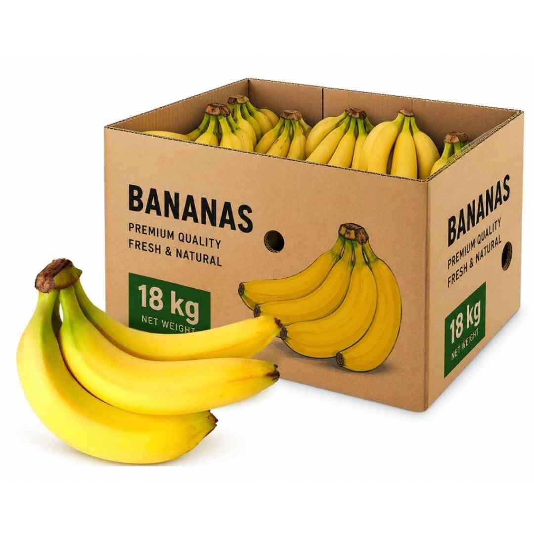 PUFAI Bundle – Premium Fresh Bananas – Frische Bananen für täglichen Verzehr, Ideal für Snacks & Smoothies, 18kg Box