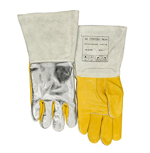 WELDAS Gants de soudage aluminisés réfléchissants à la chaleur - 10-2755 - Taille L et XL