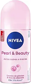 NIVEA Desodorante Roll-on Pearl & Beauty 50ml - Proteção por 72h para axilas mais suaves e macias