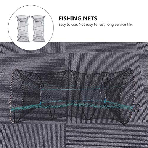 BESPORTBLE Redes de pesca para castiços, armadilha de caranguejo, lagosta, camarão, rede dobrável de