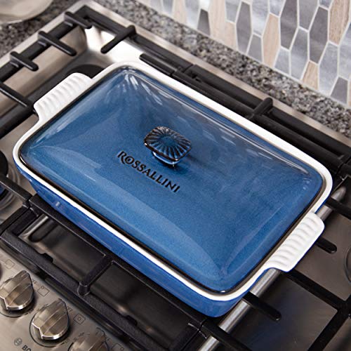 Rossallini Stoneware Casserole Dish Bakeware Set With Lid, Covered Rectangular Dinnerware thumb #5