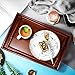 Reliancer Set of 3 Large Wooden Serving Trays w/Handles Nesting Breakfast Serving Trays Decorative Rectangular Wood Display Tray Set Nested Food Tray Butler Serving Tray for Kitchen Party Dinner