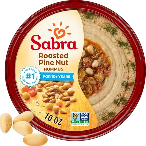 Sabra Roasted Pine Nut Hummus Dip for Healthy Snacking & Sharing ...