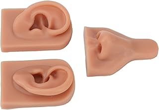 Modelo de Nariz de Silicona, Modelo de Oreja de Nariz de Silicona Simulación Elástica Suave para Anillos de Nariz (Color de piel oscuro)
