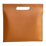 Lederdokumente A4-Dokumententasche aus schwerem Leder, Konferenzbroschüre, Büro-Organizer, Ordner(Orange)