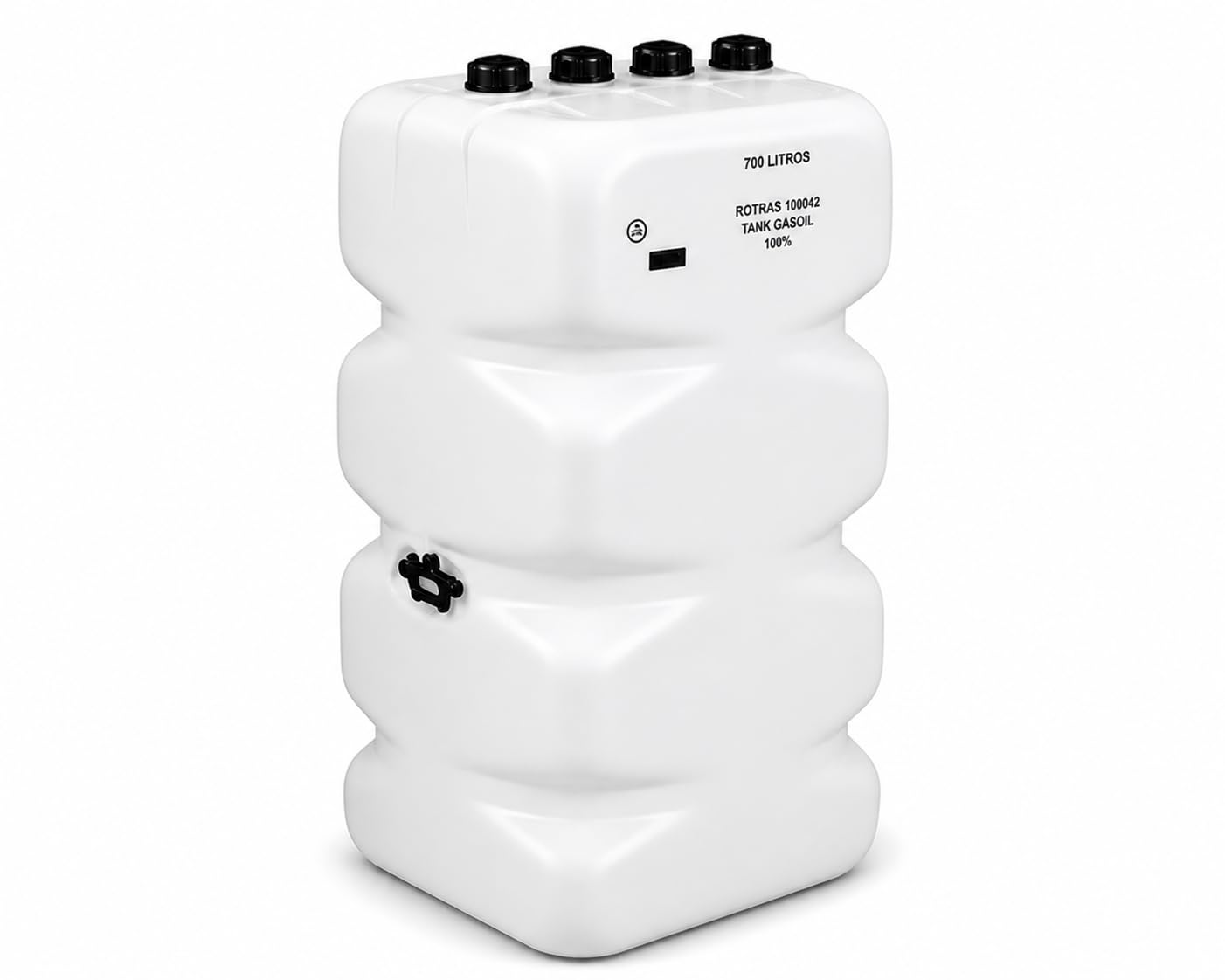 Deposito Gasoil 700 Litros Homologado | Bidon Gasoil Polietileno Alta Densidad PEAD, Resistente, Duradero | Modelo Alto Espacios Reducidos, Ergonómico | Uso Doméstico e Industrial