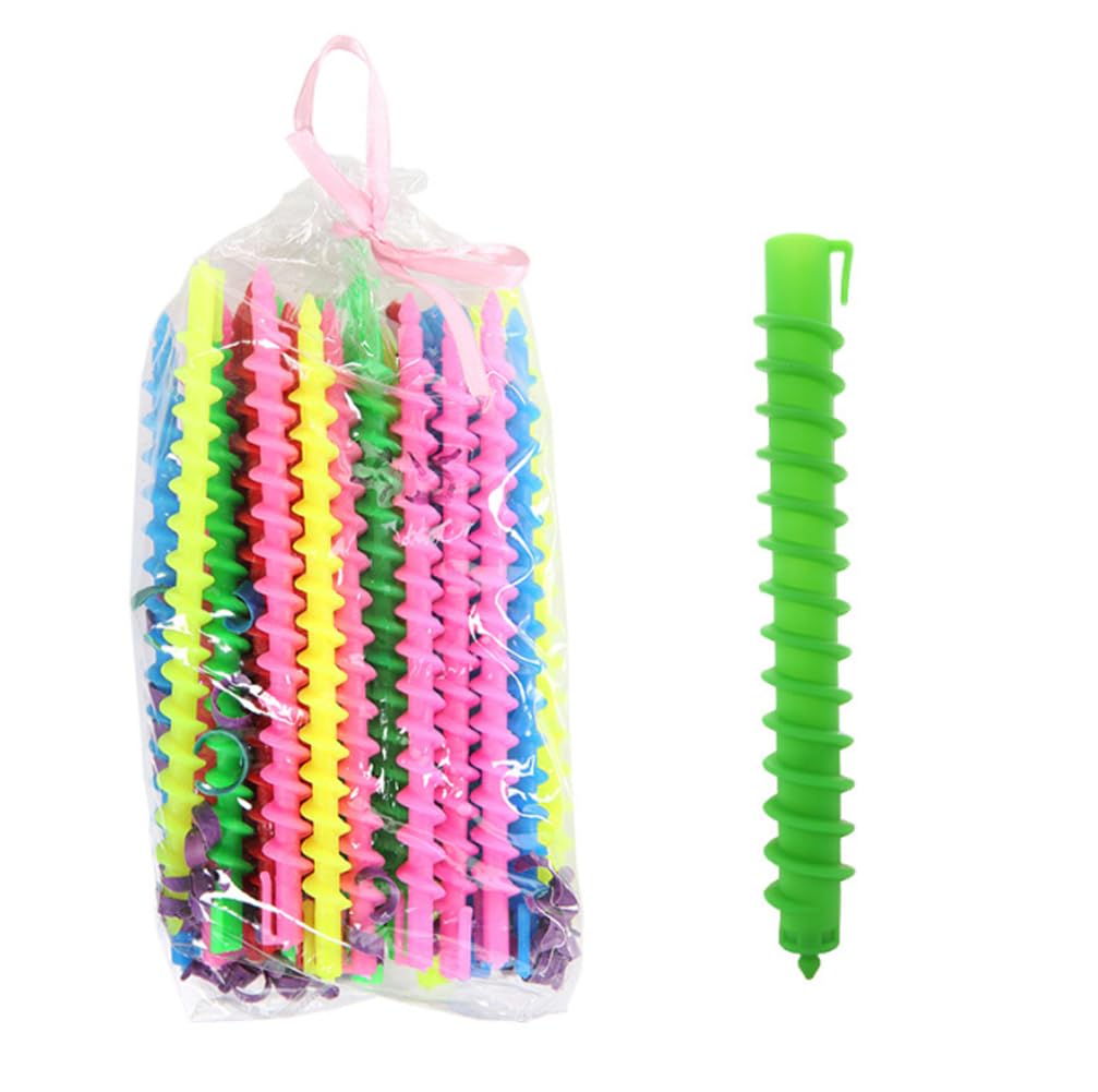 17Pcs Spiral Hair Perm Rod Set 6.5 Inch Long Barber Hairdressing Styling Curling Perm Rod Hair Rollers Hair Curler Salon Tool(Large 0.8 Inch in Diameter)