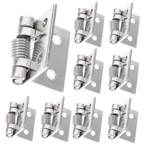 HOLIDYOYO 10個 ステンレス製スプリングヒンジ 自動閉止機能付き 耐錆性強化 両開き対応 高耐久ドアバット蝶番 業務用および家用木製ドア用