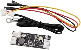 Fan speed controller for chassis fans DC12V featuring temperature based automatic control, manual operation option, and multiple shutdown settings for noise reduction