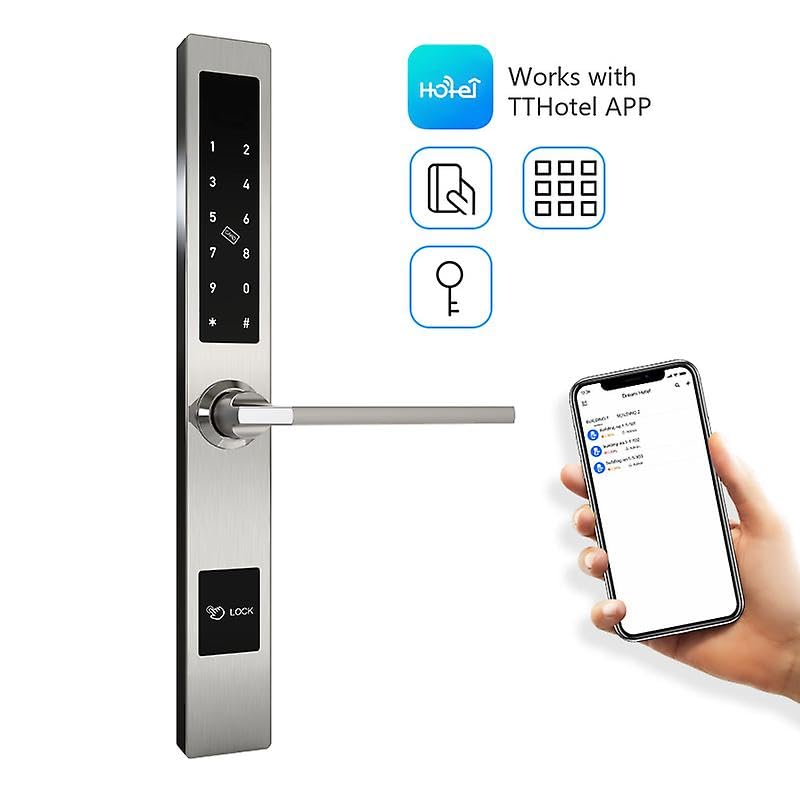Bezprzewodowy system Bluetooth Online cyfrowy zamek do drzwi hotelowych na aluminiowych wąskich drzwiach