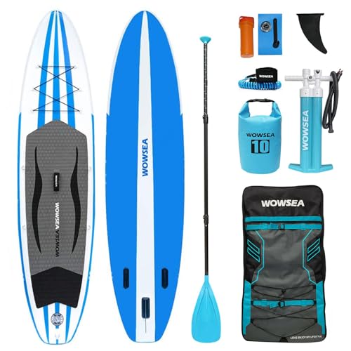 WOWSEA Surfboard, Enduring & Stable Touring SUP Board, Leisure and Family Time with Paddle, Backpack, Handpump and Ankle Leash