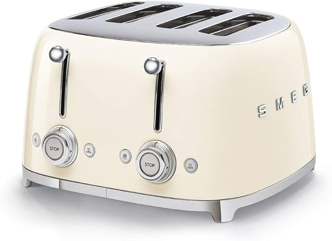 Smeg Toaster 4 Tranches Retro Crème 6 Préréglages