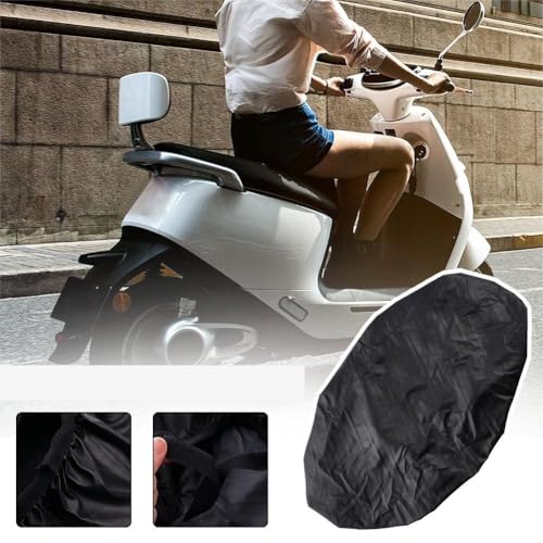 Cubreasiento FA para moto protector universal impermeable negro 5