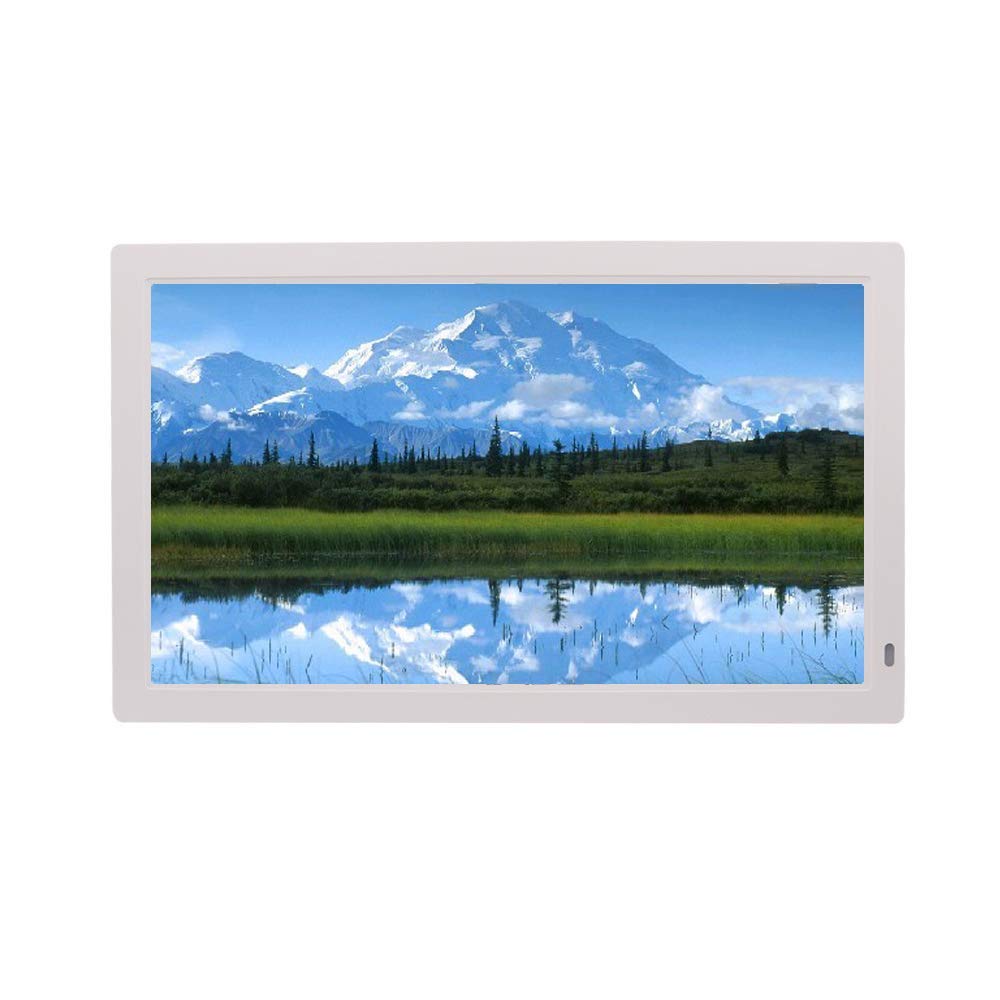 MYUYEE 21.5-Inch Led Digital Photo Frame, High-Definition 1920X1080 Resolution, Wall-Mountable, Suitable For Advertising And Community Displays, Black. (White-22 Inch)