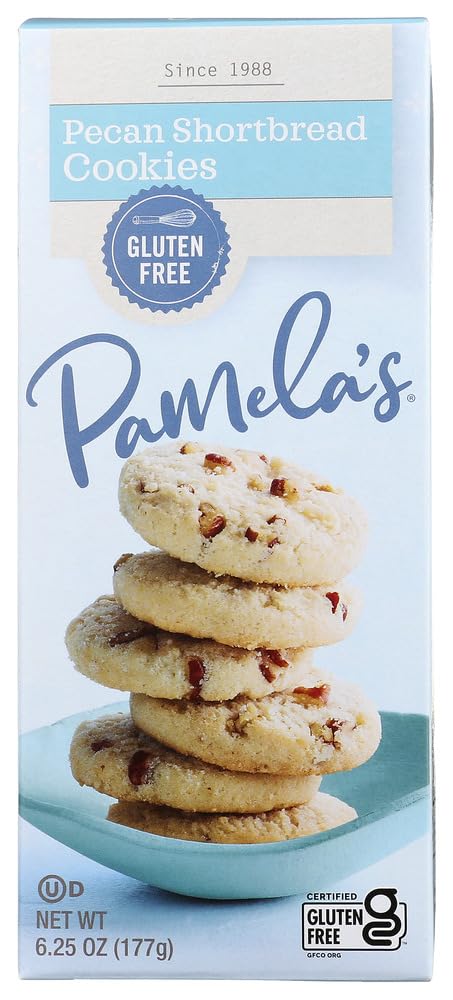 Pamelas Products Cookies Shortbread Pecan, 6.25 oz (Pack of 6) 6